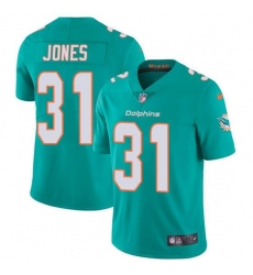 Men's Miami Dolphins #31 Byron Jones Aqua 2020 Vapor Untouchable Limited Stitched Jersey