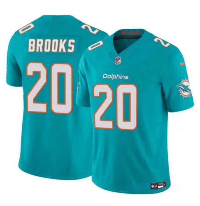 Youth Miami Dolphins #20 Jordyn Brooks Aqua 2024 F.U.S.E. Vapor Limited Football Stitched Jersey