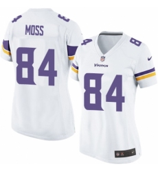 Women's Nike Minnesota Vikings #84 Randy Moss Game White NFL Jersey
