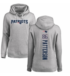 NFL Nike New England Patriots #86 Cordarrelle Patterson Ash One Color Pullover Hoodie