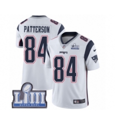 Youth Nike New England Patriots #84 Cordarrelle Patterson White Vapor Untouchable Limited Player Super Bowl LIII Bound NFL Jersey