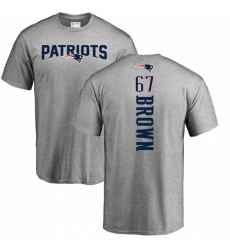 NFL Nike New England Patriots #67 Trent Brown Ash Backer T-Shirt