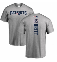 NFL Nike New England Patriots #85 Kenny Britt Ash Backer T-Shirt