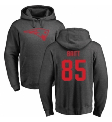 NFL Nike New England Patriots #85 Kenny Britt Ash One Color Pullover Hoodie
