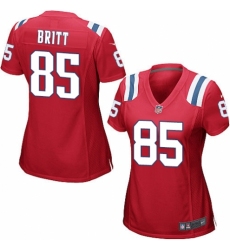 Women's Nike New England Patriots #85 Kenny Britt Game Red Alternate NFL Jersey
