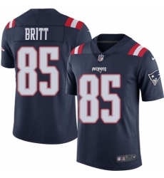 Youth Nike New England Patriots #85 Kenny Britt Limited Navy Blue Rush Vapor Untouchable NFL Jersey