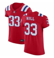 Men's Nike New England Patriots #33 Jeremy Hill Red Alternate Vapor Untouchable Elite Player NFL Jersey