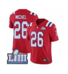 Men's Nike New England Patriots #26 Sony Michel Red Alternate Vapor Untouchable Limited Player Super Bowl LIII Bound NFL Jersey