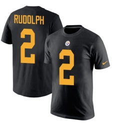 Nike Pittsburgh Steelers #2 Mason Rudolph Black Rush Pride Name & Number T-Shirt