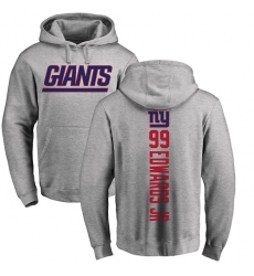 NFL Nike New York Giants #99 Mario Edwards Jr Ash Backer Pullover Hoodie