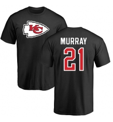 NFL Nike Kansas City Chiefs #21 Eric Murray Black Name & Number Logo T-Shirt