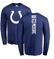 NFL Nike Indianapolis Colts #23 Kenny Moore Royal Blue Backer Long Sleeve T-Shirt