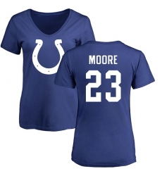 NFL Women's Nike Indianapolis Colts #23 Kenny Moore Royal Blue Name & Number Logo T-Shirt