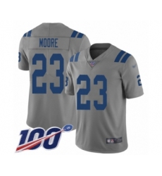 Youth Indianapolis Colts #23 Kenny Moore Limited Gray Inverted Legend 100th Season Football Jersey