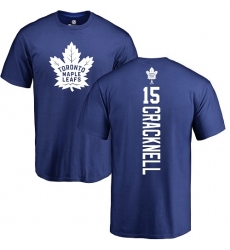 NHL Adidas Toronto Maple Leafs #15 Adam Cracknell Royal Blue Backer T-Shirt