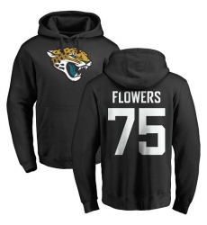 NFL Nike Jacksonville Jaguars #75 Ereck Flowers Black Name & Number Logo Pullover Hoodie
