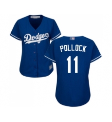 Women's Los Angeles Dodgers #11 A. J. Pollock Authentic Royal Blue Alternate Cool Base Baseball Jersey