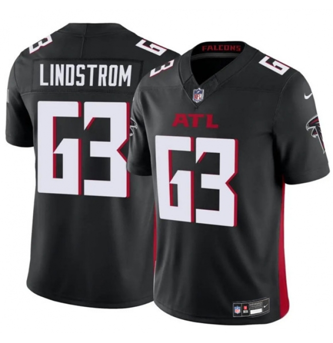 Men's Atlanta Falcons #63 Chris Lindstrom Black 2025 F.U.S.E. Vapor Untouchable Limited Football Stitched Jersey