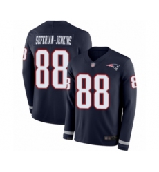 Youth New England Patriots #88 Austin Seferian-Jenkins Limited Navy Blue Therma Long Sleeve Football Jersey