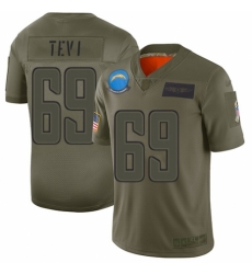Men's Los Angeles Chargers #69 Sam Tevi Limited Camo 2019 Salute to Service Football Jersey