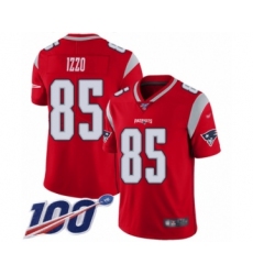 Men's New England Patriots #85 Ryan Izzo Limited Red Inverted Legend 100th Season Football Jersey