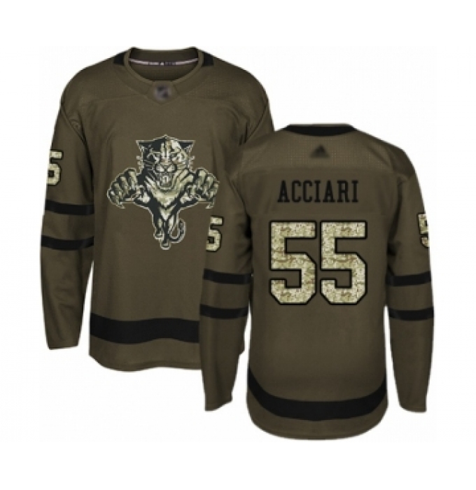 Men's Florida Panthers #55 Noel Acciari Authentic Green Salute to Service Hockey Jersey