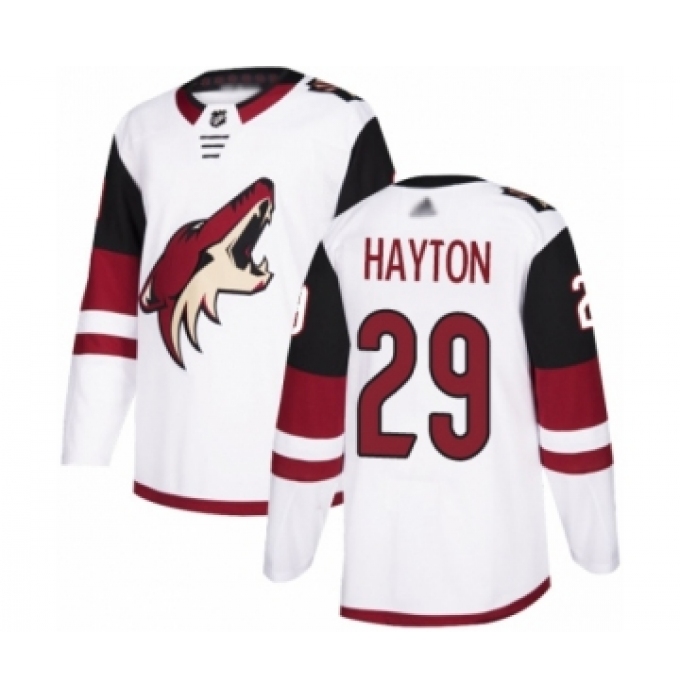 Youth Arizona Coyotes #29 Barrett Hayton Authentic White Away Hockey Jersey