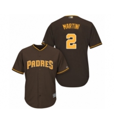 Youth San Diego Padres #2 Nick Martini Authentic Brown Alternate Cool Base Baseball Player Jersey