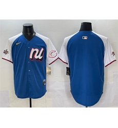 Men's National League Cincinnati Reds Blank Blue Alternate 2025 All-Star Edition Limited Stitched Baseball Jersey