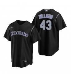 Men's Nike Colorado Rockies #43 Sam Hilliard Black Alternate Stitched Baseball Jersey