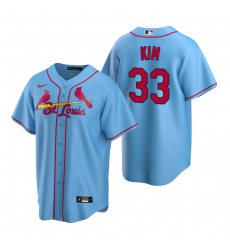 Men's Nike St. Louis Cardinals #33 Kwang-hyun Kim Light Blue Alternate Stitched Baseball Jersey
