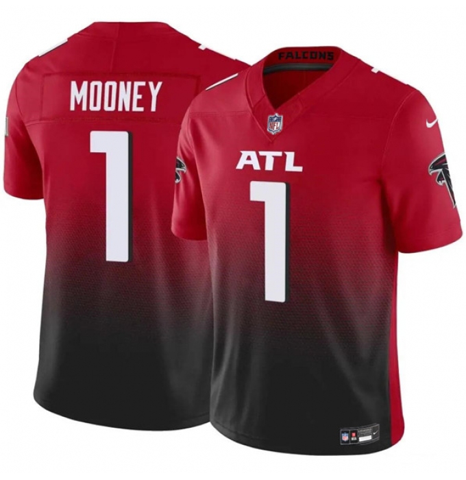 Youth Atlanta Falcons #1 Darnell Mooney Red Black 2024 F.U.S.E. Vapor Untouchable Limited Stitched Jersey