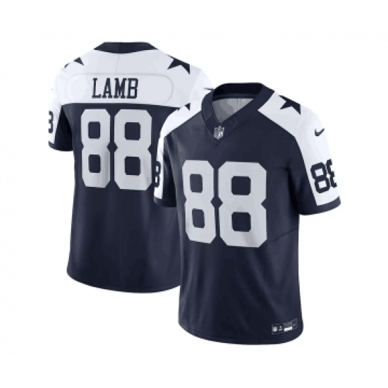 Men's Nike Dallas Cowboys #88 CeeDee Lamb Navy Thanksgiving 2023 F.U.S ...