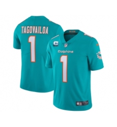 Men's Miami Dolphins 2022 #1 Tua Tagovailoa Aqua With 1-star C Patch Vapor Limited Stitched NFL Jersey Men's Miami Dolphins 2022 #1 Tua Tagovailoa Aqua With 1-star C Patch Vapor Limited Stitched NFL Jersey