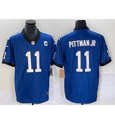 Men's Nike Indianapolis Colts #11 Michael Pittman Jr. Blue Royal Indiana Nights Alternate Limited Jersey