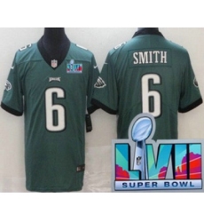 Youth Philadelphia Eagles #6 DeVonta Smith Limited Green Super Bowl LVII Vapor Jersey
