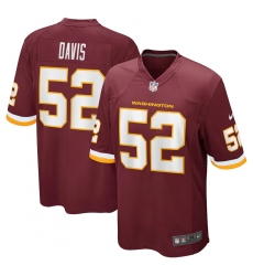 Men's Washington Football Team #52 Jamin Davis Nike Burgundy 2021 NFL Draft First Round Pick Game Jersey