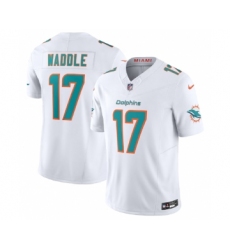 Men's Nike Miami Dolphins #17 Jaylen Waddle White 2023 F.U.S.E Vapor Limited Football Stitched Jersey