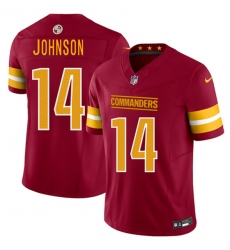 Men's Washington Commanders #14 Josh Johnson Burgundy 2025 Draft F.U.S.E. Vapor Limited Football Stitched Jersey