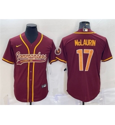 Men's Washington Commanders #17 Terry McLaurin Burgundy With Cool Base Stitched Jersey Men's Washington Commanders #17 Terry McLaurin Burgundy With Cool Base Stitched Jersey