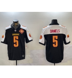 Men's Washington Commanders #5 Jayden Daniels Black White 2024 F.U.S.E. 90th Anniversary Vapor Limited Stitched Football Jersey Men's Washington Commanders #5 Jayden Daniels Black White 2024 F.U.S.E. 90th Anniversary Vapor Limited Stitched Football Jersey