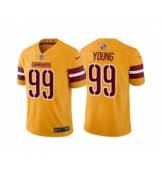 Men's Washington Commanders #99 Chase Young Gold Vapor Untouchable Stitched Football Jersey