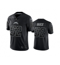 Men's Los Angeles Chargers #52 Khalil Mack Black Reflective Limited Stitched Football Jersey