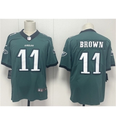 Men's Philadelphia Eagles #11 A.J. Brown Green 2024 New Vapor Untouchable Limited Football Stitched Jersey