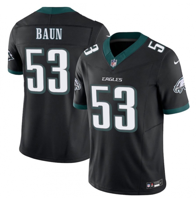 Men's Philadelphia Eagles #53 Zack Baun Black 2025 F.U.S.E. Vapor Untouchable Limited Football Stitched Jersey