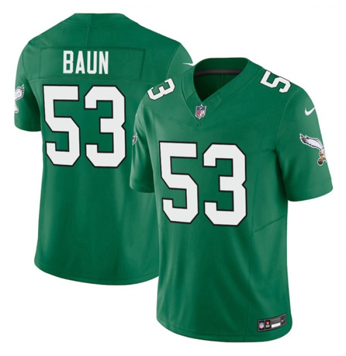 Men's Philadelphia Eagles #53 Zack Baun Kelly Green 2025 F.U.S.E. Vapor Untouchable Limited Football Stitched Jersey
