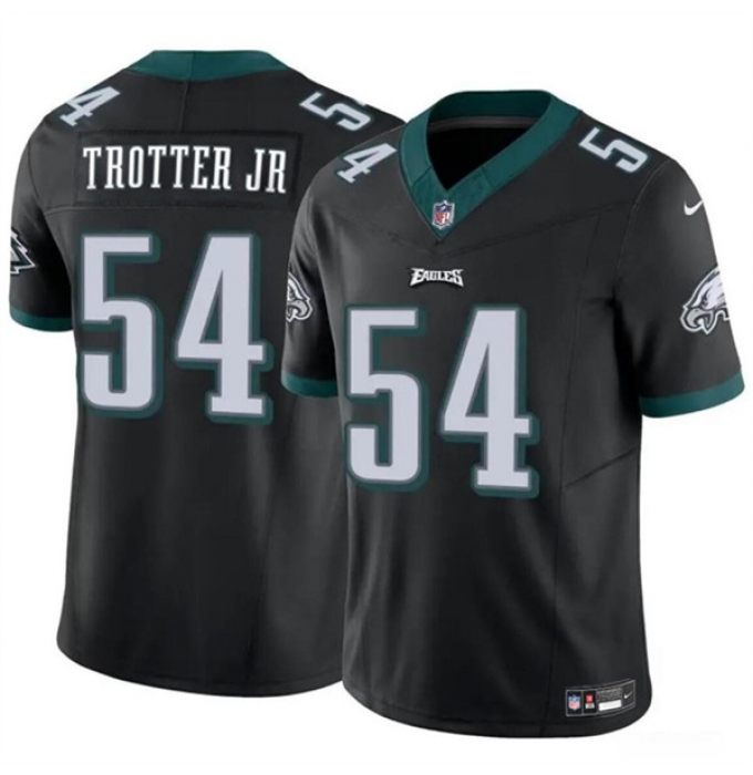 Men's Philadelphia Eagles #54 Jeremiah Trotter Jr Black 2024 Draft F.U.S.E. Vapor Untouchable Limited Football Stitched Jersey
