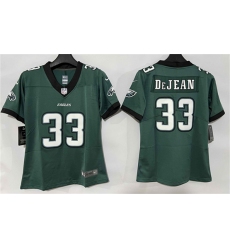 Women's Philadelphia Eagles #33 Cooper DeJean Green New Vapor Untouchable Limited Football Stitched Jersey(Run Small)