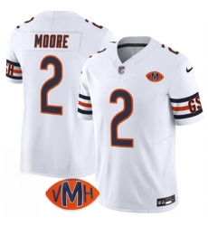 Men's Chicago Bears #2 D.J. Moore White 2025 F.U.S.E. With VMH Vapor Untouchable Limited Football Stitched Jersey