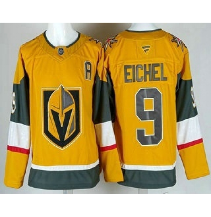 Men's Vegas Golden Knights #9 Jack Eichel Gold With A Authentic Jersey